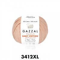 GAZZAL  BABY COTTON XL  3412  - 50% Хлопок, 50% Акрил 50 г/105 м