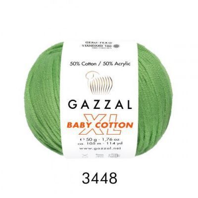GAZZAL  BABY COTTON XL  3448 - 50% Хлопок, 50% Акрил 50 г/105 м