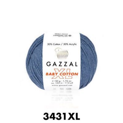 GAZZAL  BABY COTTON XL  3431  - 50% Хлопок, 50% Акрил 50 г/105 м